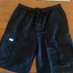 NWOT Black draw string shorts.